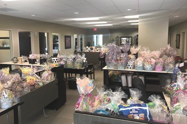 Easter baskets collected Easter baskets collected