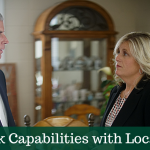 Big bank capabilities with local roots - banker and customer talking
